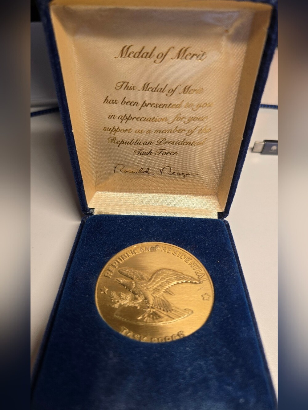 Ronald Reagan Medal of Merit awarded by the Republican Presidential Task Force.